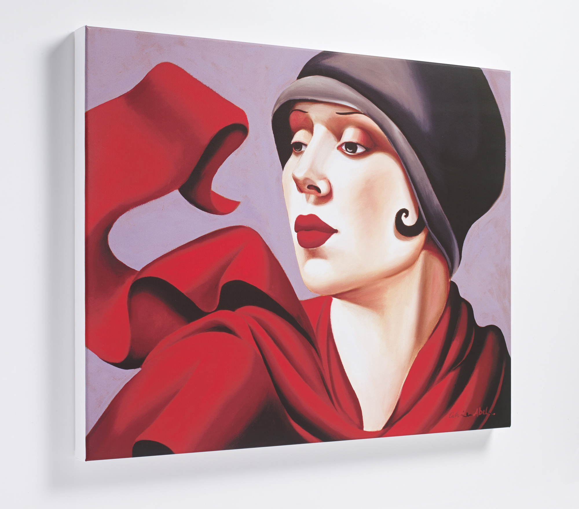 Example- Red Jelly” 12x22 inch, stretched outlet canvas